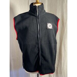 NSEW Vest Women's Size XL Vintage Black and Red Compass Sweater Vest
